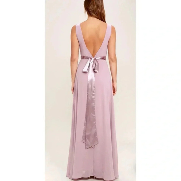 Lulus NWT That Special Something Mauve Maxi Dress Size Small - Picture 9 of 13
